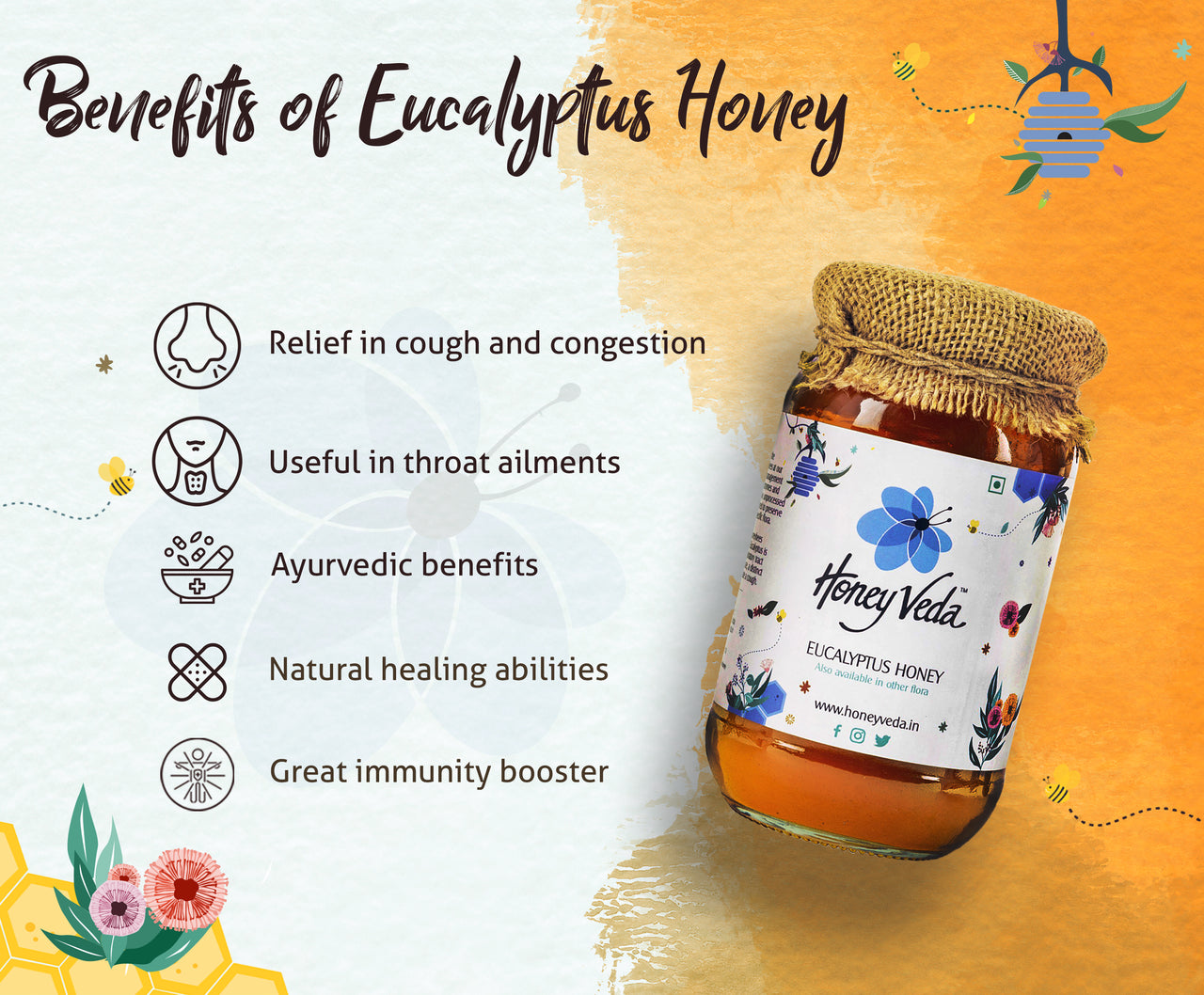 Eucalyptus (Nilgiri) Raw Honey