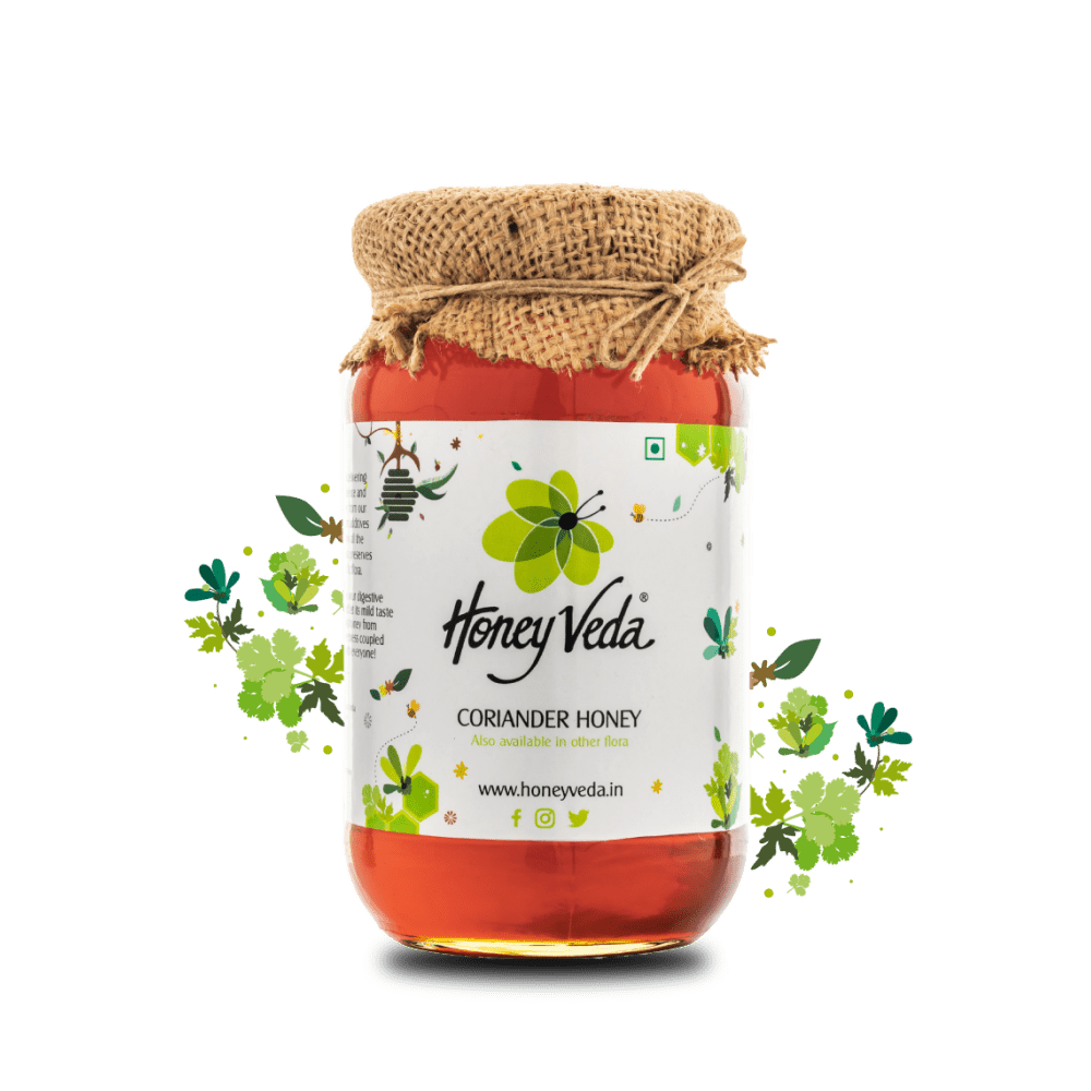 Coriander Raw Honey - HoneyVeda