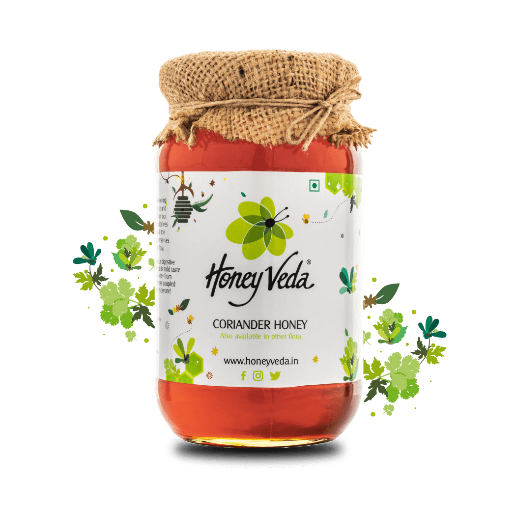 Coriander Raw Honey - HoneyVeda