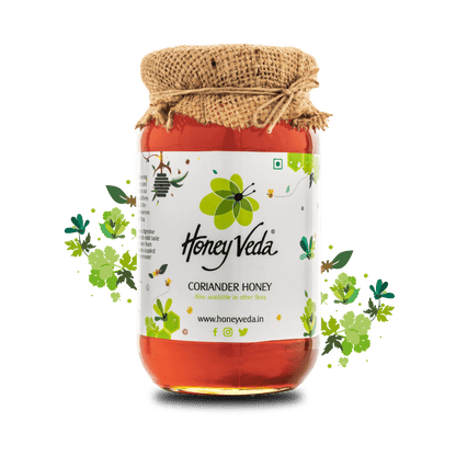Coriander Raw Honey - HoneyVeda