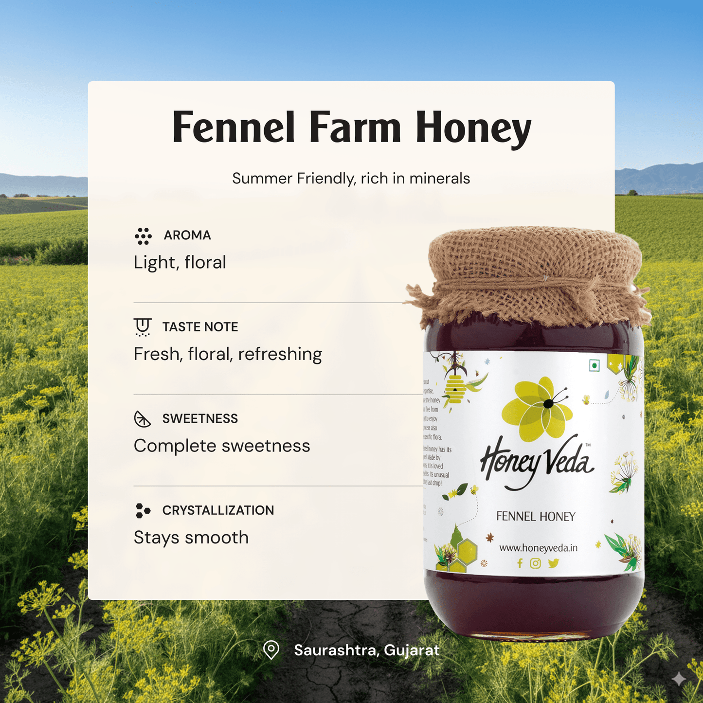 Fennel Farm Honey - HoneyVeda
