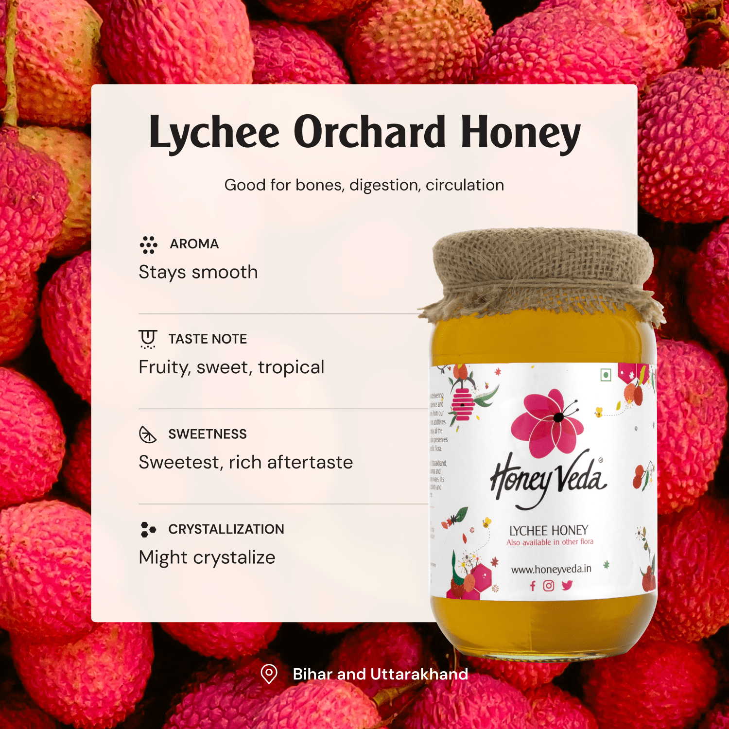 Lychee Orchard Honey - HoneyVeda